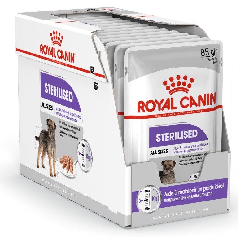 Royal Canin Sterilised Drėgnas Maistas Šunims, 12 X 85 G