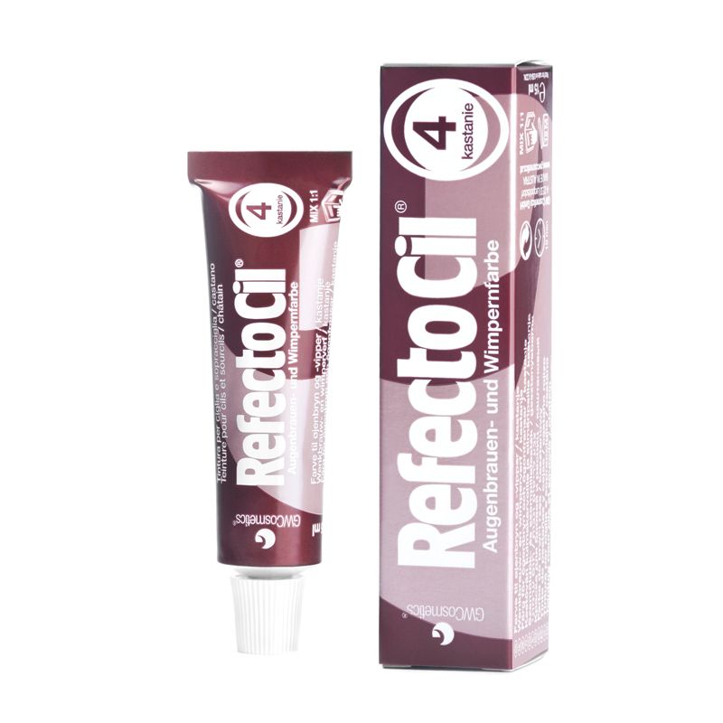 Ilgalaikiai blakstienų ir antakių dažai Refectocil 15 ml, 4 Chestnut