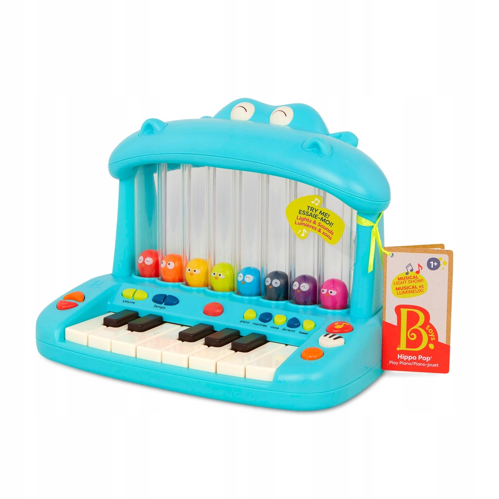 B.toys: hippo pop play piano - fortepijonas